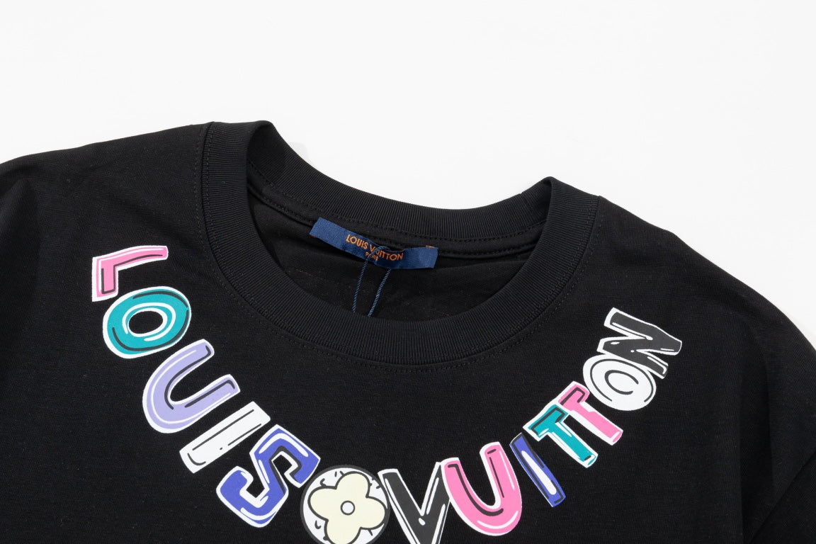Colorful letters print t-shirt