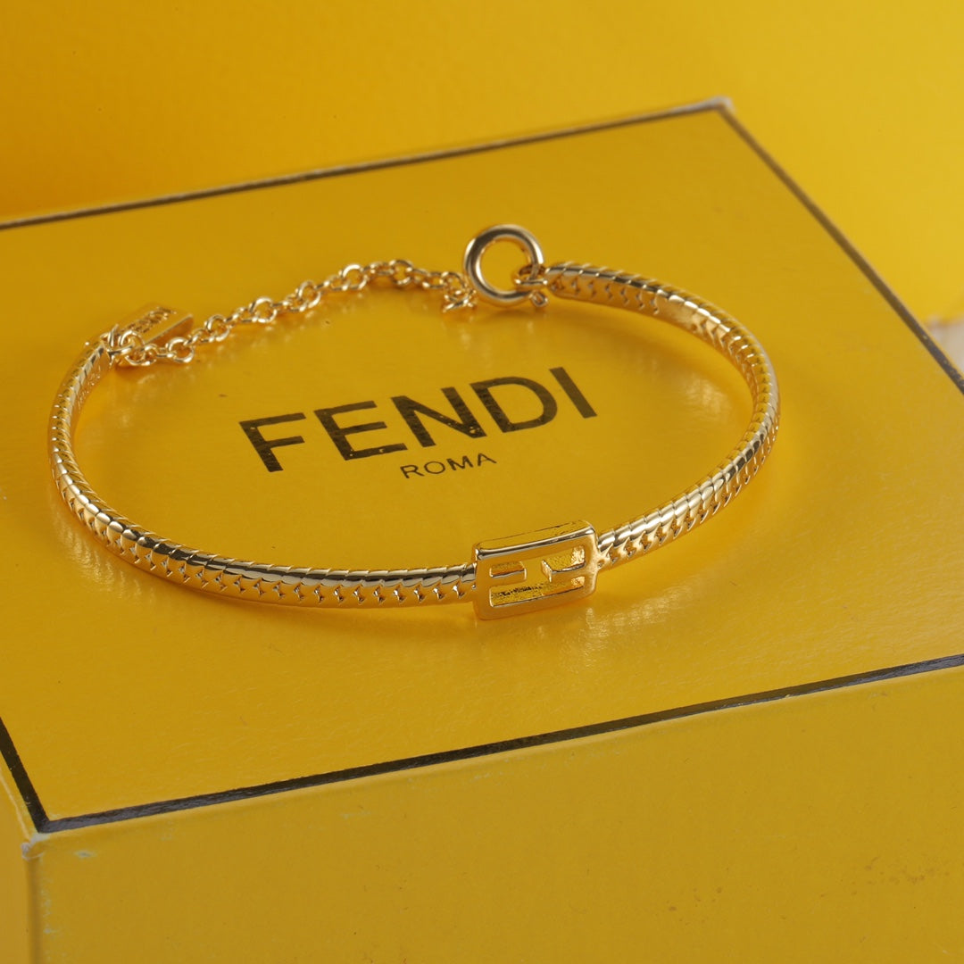 Gold-coloured Baguette Bracelet