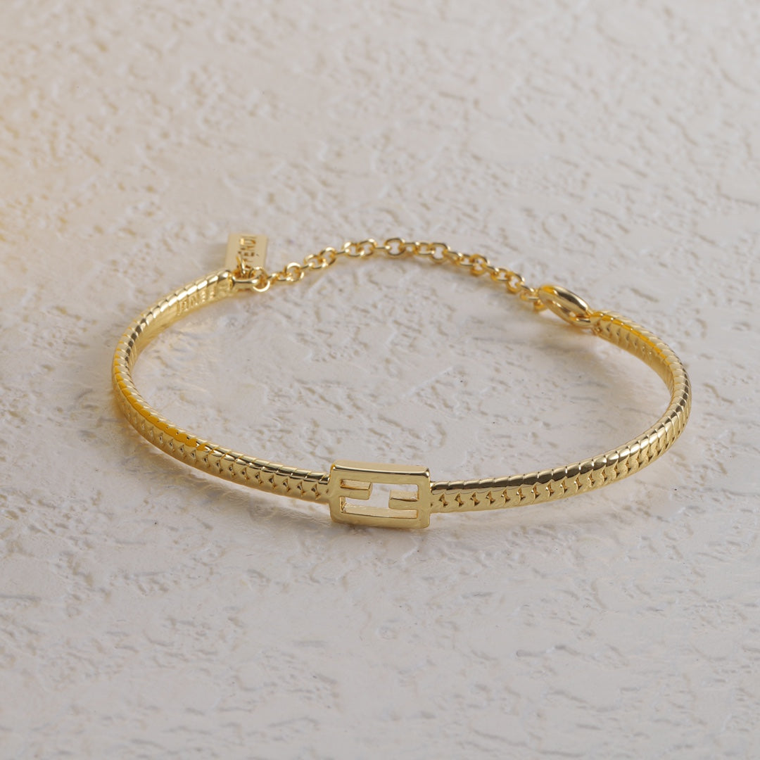 Gold-coloured Baguette Bracelet