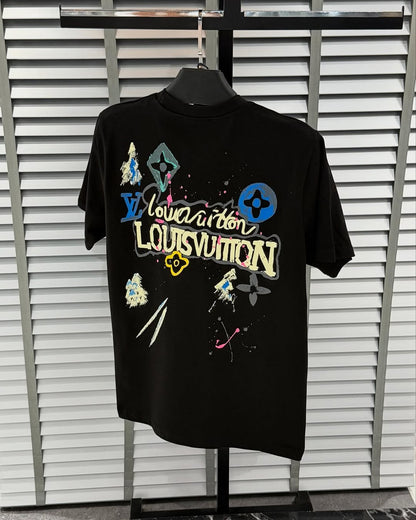 New Ink splashing print t-shirt