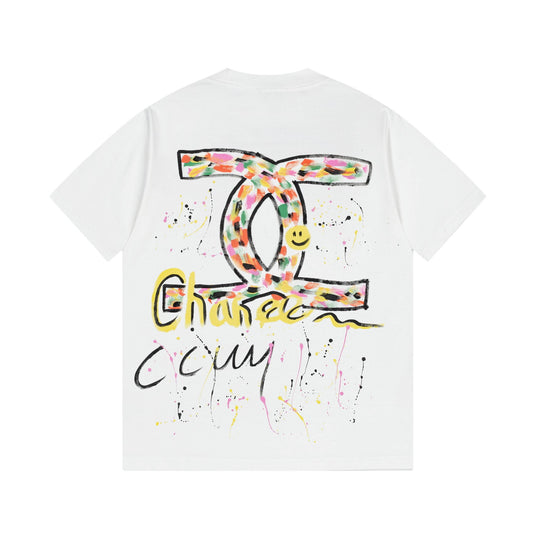Colorful handmade graffiti t-shirt