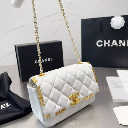 Lucky Charm Metal Monogram Leather Bag
