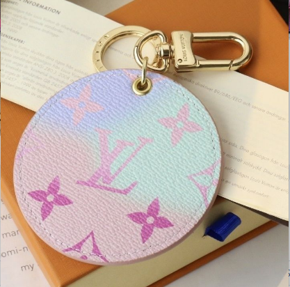 Gradient Purple Monogram Keychain