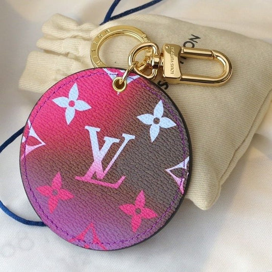 Gradient Purple Monogram Keychain