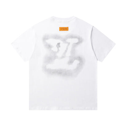 Lnk-dyed printed T-shirt