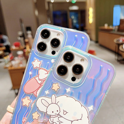 Laser wave pattern cute cartoon case