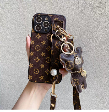 Luxurious Leather Bear Wristband Case