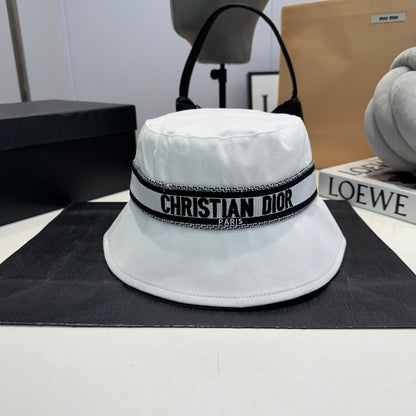 Classic Letter Embroidery Bucket Hat